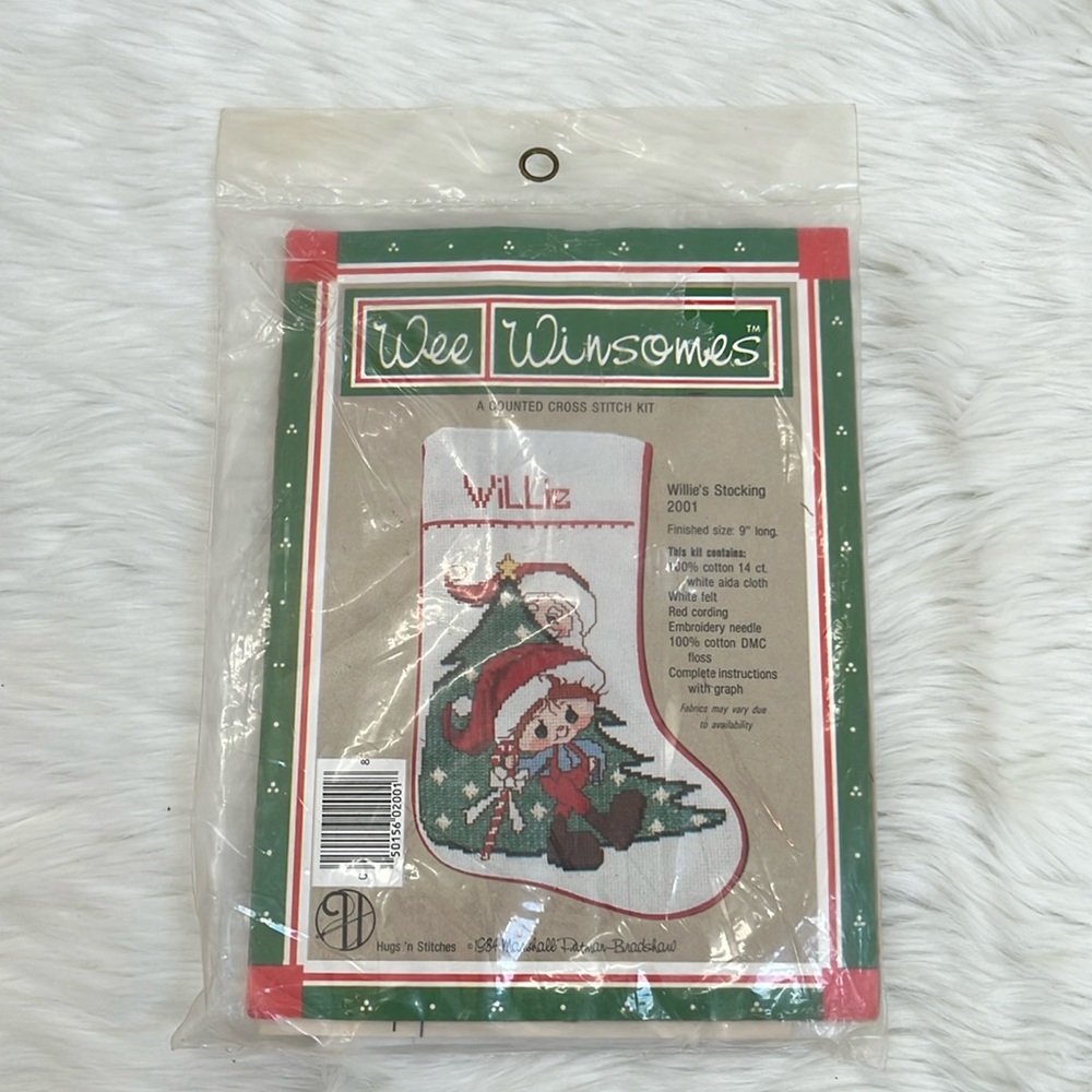 Vintage Stitchery Kit Wee Winsomes Christmas Stocking New